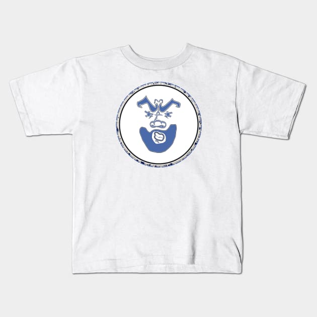 University Blue Face Kids T-Shirt by Blaq STEPH